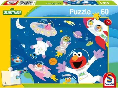 Image de Schmidt Spiele 56459 Puzzle pour enfants 60 pièces SESAMSTRASSE Dans l'espace