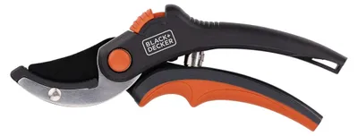 Produktbild von BLACK+DECKER Gartenschere Schnittleistung 14 Ø Klinge aus gehärtetem Stahl Griff mit weichem Griff 20 x 6 x 1,6 cm Blumenschere Gartenschere Heckenschere