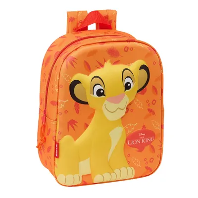 Immagine prodotto di Zaino scuola Il Re Leone Arancione 22 x 27 x 10 cm 3D
