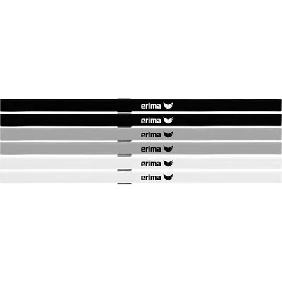 Produktbild von Erima Haarbänder 6 Er Set - Schwarz / Grau / Weiß