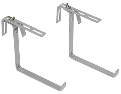 Produktbild von Poétic Zubehör BASIC Blumenkastenhalter Aluminiumfarben - 2er Pack