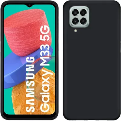 Immagine prodotto di Custodia per Samsung Galaxy M33 5G, custodia protettiva in silicone morbido in gomma liquida Nero