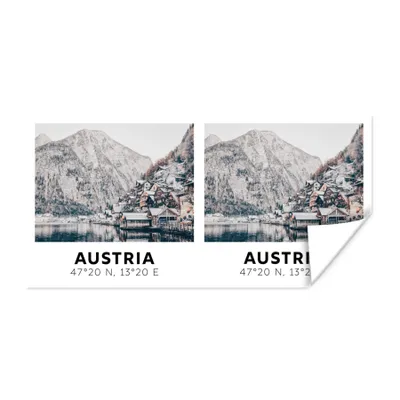 Produktbild von MuchoWow® Poster Österreich - Alpen - Wasser - Berg 160x80 cm - Foto Poster