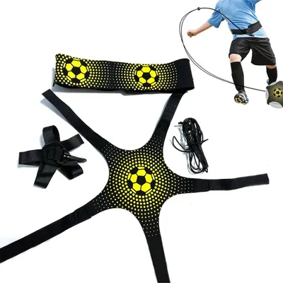 Produktbild von Fußballtrainer mit Gummiband – Fußball Kicktrainer für Ballkontrolle & Schusstraining – Fußball Trainingsgerät für Anfänger & Kinder – Ballgröße 3/4/5