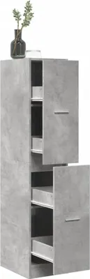 Obrázek produktu pro vidaXL Chemická skříňka betonová šedá 30x41x144,5 cm materiál na bázi dřeva