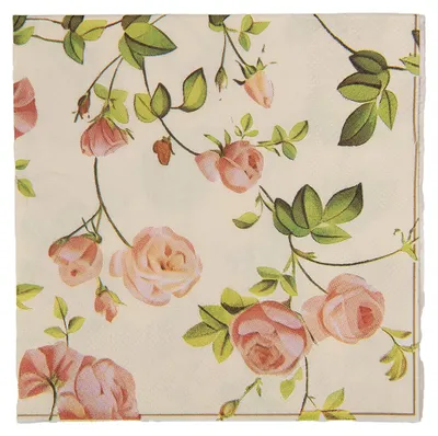 Immagine prodotto di Clayre & Eef Tovaglioli di carta, confezione da 20, 33x33 cm, carta beige