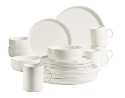 Produktbild von Mäser 931617 Kombiservice Finaro für 4 Personen, Porzellan, weiß (1 Set, 16-teilig)