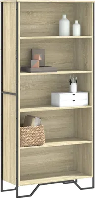 Produktbild von Design Bücherregal Sonoma-Eiche 80x31x169 cm Holzwerkstoff, Bücherregale 2024 Neu