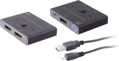 Produktbild von shiverpeaks ®-PROFESSIONAL DisplayPort 1.4 Umschalter 2x1, bidirektional, 8K (SP05-14001)