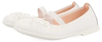 Immagine prodotto di Ballerine bianche in pelle per bambine, colore bianco, taglia 27 EU