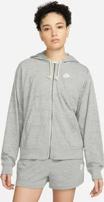 Produktbild von Nike Freizeitjacke Sportswear Gym Vintage Jacke Damen mit Kapuze, Farbe:Grau, Größe:L