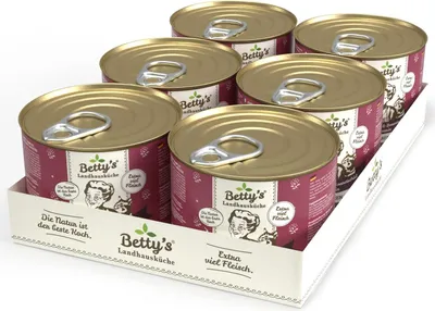 Image de Bettys Landhausküche 6 x 200g dinde avec huile de bore pour chats