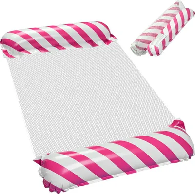 Image de Matelas gonflable chaise de natation rose