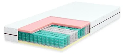 Produktbild von Matratze 180x200 cm - H1 / H3 - Doppelseitige Federkernmatratze - Thermoelastischer VISCO-Schaumstoff - Hypoallergen & Antibakteriell