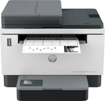 Produktbild von HP LaserJet Tank MFP 2602sdw, Laser, Farbdruck, 600 x 600 DPI, A4, Direktdruck, Grau, Weiß