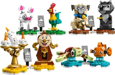 Produktbild von LEGO 43226 Disney: Disney Paare Set, 8 Figuren aus Findet Nemo, Vaiana, Die Schöne und das Biest, Pocahontas, Puppenhaus Spielzeug zum Bauen für Kinder ab 6 Jahren, 100 Jahre Disney Geschenk Home Deko