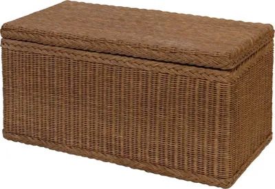 Zdjęcie produktu dla KRINES HOME Kufer / skrzynia na pranie wykonana z rattanu (brązowy, mały)