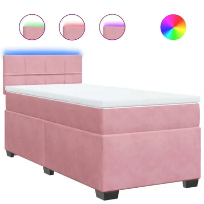 Produktbild von vidaXL Boxspringbett mit Matratze Rosa 80x200 cm Samt