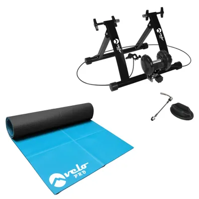 Imagen del producto de Bicicleta estática con resistencia magnética ajustable, compatible con ruedas de 26-28 pulgadas, para entrenamiento en interiores, color