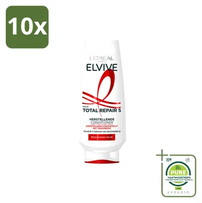 Produktbild von 10 x L’Oréal Paris Elvive Total Repair 5 Conditioner - 200 ml - Großpackung - 10 Stücke