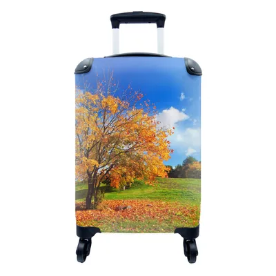 Produktbild von MuchoWow® Koffer Handgepäck Trolley Rollkoffer Kleine Reisekoffer mit 4 Rollen - Baum - Blätter - Herbst - Jahreszeiten - Cabin Size < 55x40x23 cm & 55x40x20 cm - Fotokoffer - Kabinenkoffer - Boardgepäck - Reise-Box - Reisekoffer - Reisegepäck - Koffer mit Bild - Trolley für Kinder