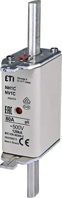 Zdjęcie produktu dla Wkładka bezpiecznikowa NH1C gG 80A/500V