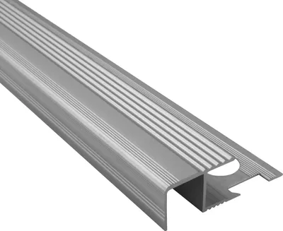 Produktbild von Alu Stufenprofil Fliesenschiene Profil Treppe Schiene matt L270 H10mm silber