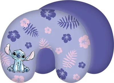 Produktbild von Disney Lilo und Stitch Nackenkissen Reisekissen Nackenhörnchen 28 x 33 cm 100% Polyester