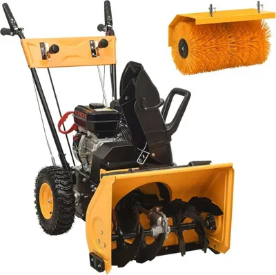 Produktbild von 2-in-1 Schneefräse und Kehrmaschine Benzinbetrieben 6,5PS