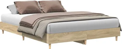 Image de Cadre de lit sans matelas chêne sonoma 150x200 cm