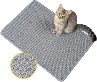 Produktbild von Katzenkratzmatte, natürliche Sisal-Kratzmatte, Katze, horizontale Kratzmatte für Katzen, Katzenboden-Kratzmatte, Katzenkratzmöbel, Ecken, Kratzschutz für Sofas und Couch