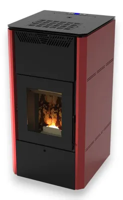 Immagine prodotto di Stufa a pellet 61x62xH119 cm con autonomia max 30h bordeaux