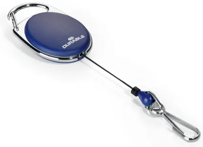 Produktbild von Aufrollmechanismus JoJo Style mit Federhaken 80cm blau Packung mit 5 Stück