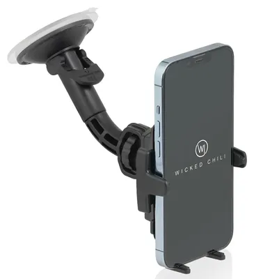Autohouder für iPhone, universell, 14 cm, Saugnapf, schwarz