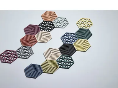 Immagine prodotto di Zone Denmark Untersetzer Triangles, Glasuntersetzer, Getränkeuntersetzer, Silikon, Denim, 330343