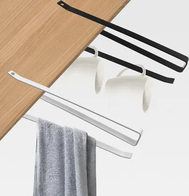 Produktbild von 2 Stück Küchenpapierhalter, Wandmontage ohne Bohren, unter Schrank für Küche und Bad