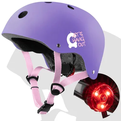 Productafbeelding van CARIBOO kinderhelm met ledverlichting, verstelbaar 48–52 cm EN1078