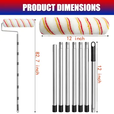 Produktbild von Verfroller Set 30 cm, Aluminiumlegierung, Teleskopstange 43-210 cm, für Wände und Decken