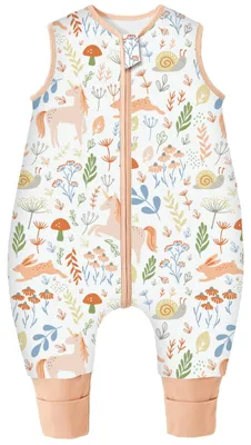 Immagine prodotto di Omgoods - Sacco nanna per neonati con piedini, 3.5 Tog - Cotone morbido per bambini e bambine