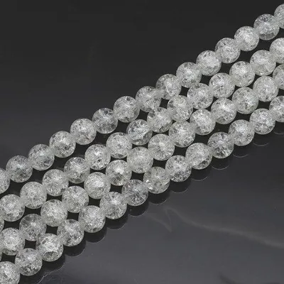 Produktbild von Glasperlen-Set, 130 Stück, 6 mm - Edelsteinkettenperlen - Basteln - DIY - Dekoration - Glas