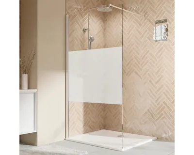 Produktbild von Walk In mit BREUER Elana 2.0 90 x 200 cm Profil eckig chrom Glasdekor Intima Reversibel