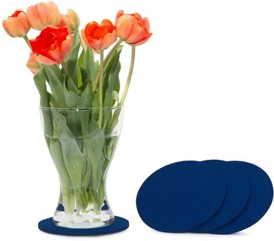 Produktbild von Viltene Untersteller rund 15cm dunkelblau 4er Pack