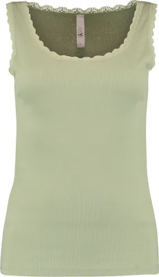 Produktbild von HaILYS Top Weiches ärmelloses Shirt U-Boot Rundhals Spitze Oberteil Größe: XXL