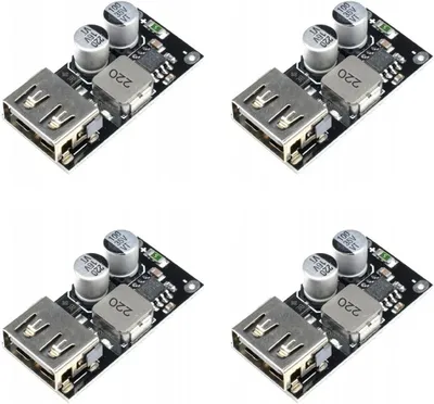 Produktbild von USB DC-Spannungsreduzierungsmodul - 24W QC 3.0 Leistungseingangsmodul - 24V/12V zu 5V Schnellladeplatine
