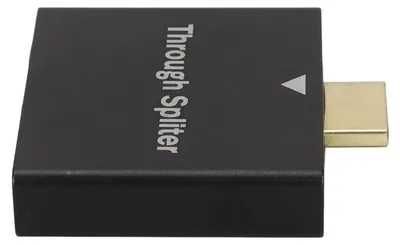 Image de Adaptateur multimédia haute définition (HDMI) portable compact, 1 entrée / 2 sorties, avec stabilisation du signal haute résolution