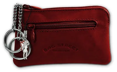 Immagine prodotto di Borsa Street in pelle marrone con portachiavi 10x0,5x6cm OPJ900C