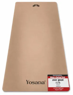 Image de Tapis de yoga en caoutchouc naturel - 183 x 68 cm - 4 mm d'épaisseur - Antidérapant, extra large, avec sangle de transport