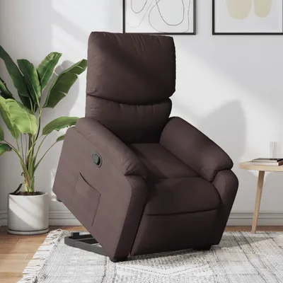 Produktbild von "2026 Promotion" Relaxsessel mit Aufstehhilfe - Einzelsofa - Dunkelbraun Stoff - Couchsessel CC11167