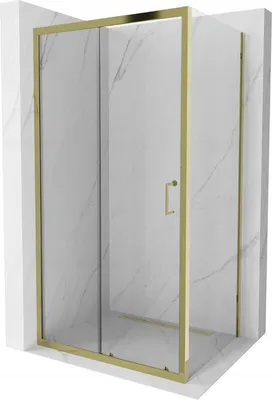 Obrázek produktu pro Mexen Apia rozsouvací sprchový kout 90 x 100 cm, Průhledné, Zlatá - 840-090-100-50-00