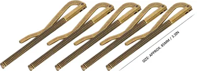 Produktbild von 5 Stück Geldscheinklammer aus galvanisiertem Stahl mit hoher Härte, Feder 85 mm für Leder-Geldbörsen